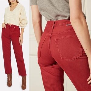 Reposh 🔄 Boyish The Tommy High Rise Straight Jean Red 27 - WORN ONCE
